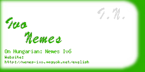 ivo nemes business card